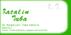 katalin tuba business card